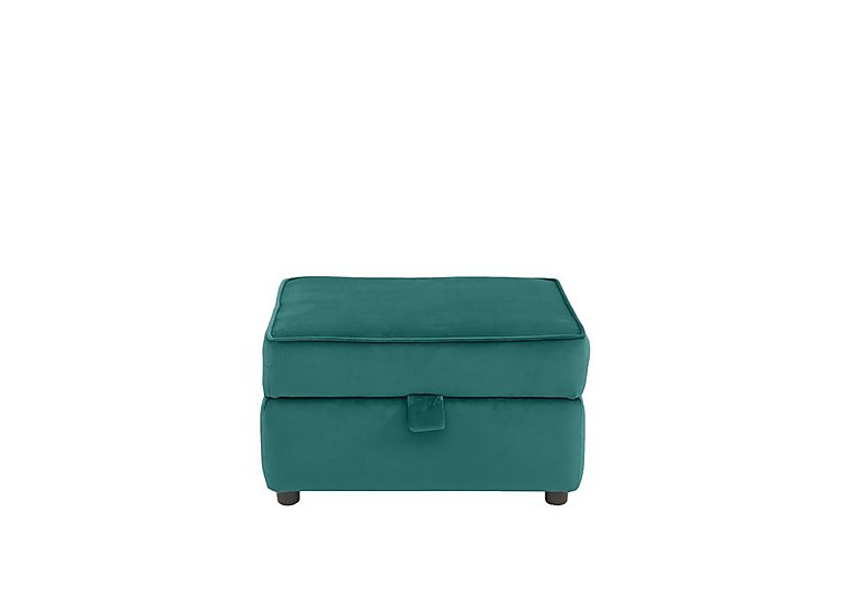 Felix Fabric Storage Footstool - Teal