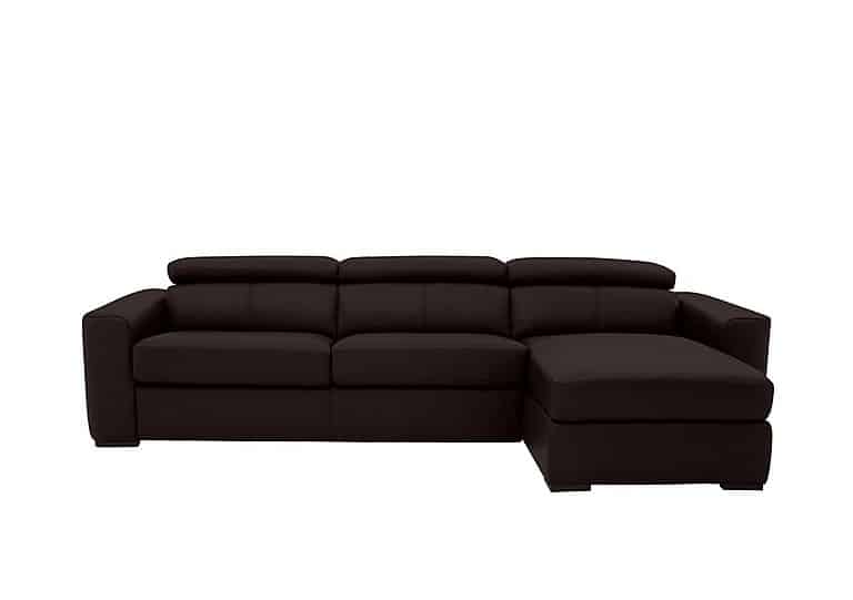 World of Leather - Infinity BV Leather Right Hand Facing Corner Chaise Sofa with Storage - Dark Chocolate