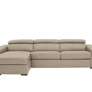World of Leather  Infinity BV Leather Left Hand Facing Corner Chaise Sofabed with Storage  Dapple Grey | Bed Sava