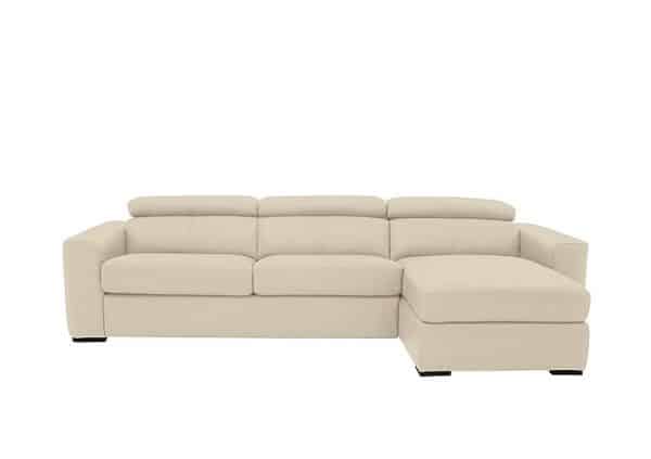 World of Leather  Infinity BV Leather Right Hand Facing Corner Chaise Sofabed with Storage  BV Bisque | Bed Sava