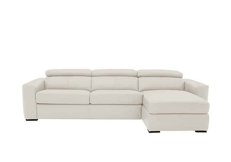World of Leather - Infinity BV Leather Right Hand Facing Corner Chaise Sofa with Storage - Frost