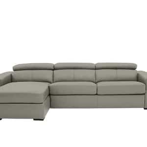 World of Leather  Infinity NC Leather Left Hand Facing Corner Chaise Sofabed with Storage  Feather | Bed Sava