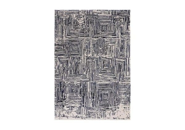 Kuza Portrait Rug  160cm x 230cm  Navy | Bed Sava
