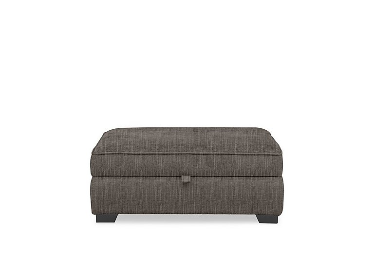 Hedingham Large Storage Footstool in Plain Fabric - Espresso Bromley Chenille Plain