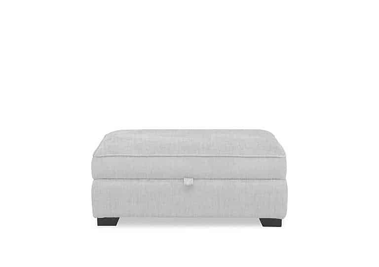 Hedingham Large Storage Footstool in Plain Fabric - Fossil Debden Plain