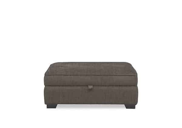 Hedingham Large Storage Footstool in Plain Fabric  Mink Thaxted Chenille Plain | Bed Sava