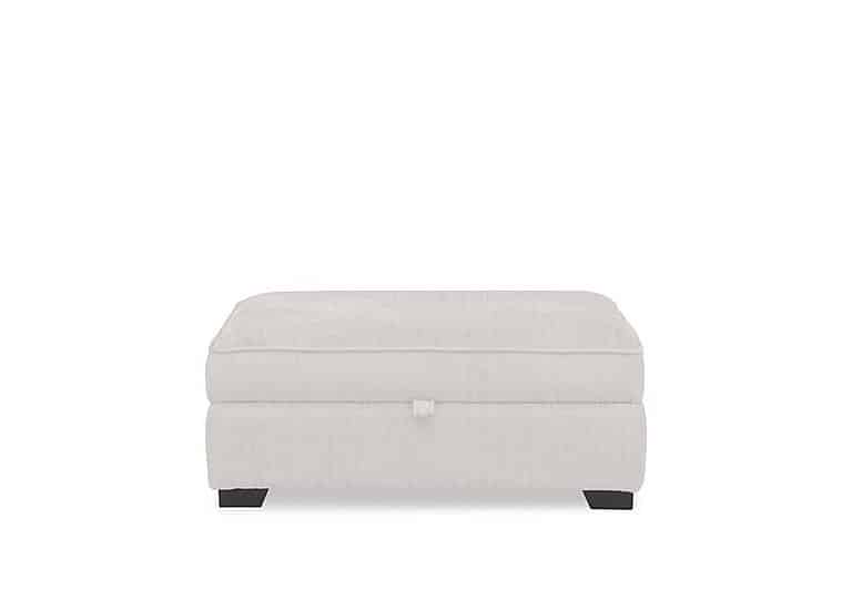 Hedingham Large Storage Footstool in Plain Fabric - Mist Debden Plain