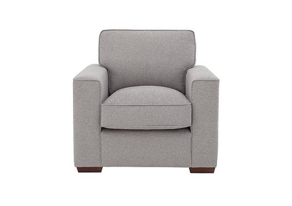 Cory Fabric Armchair  Dallas Silver | Bed Sava