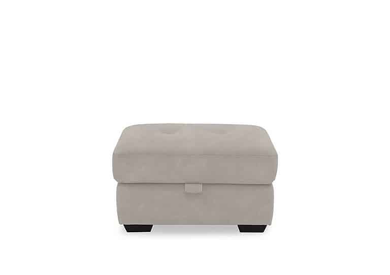 Dinky Fabric Large Storage Footstool - Dexter Ivory