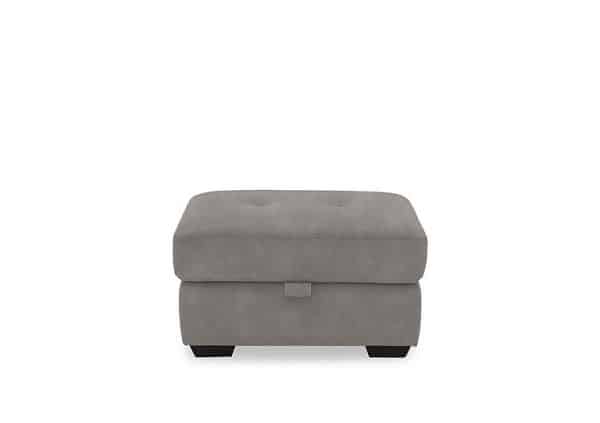 Dinky Fabric Large Storage Footstool  Dexter Mocha | Bed Sava