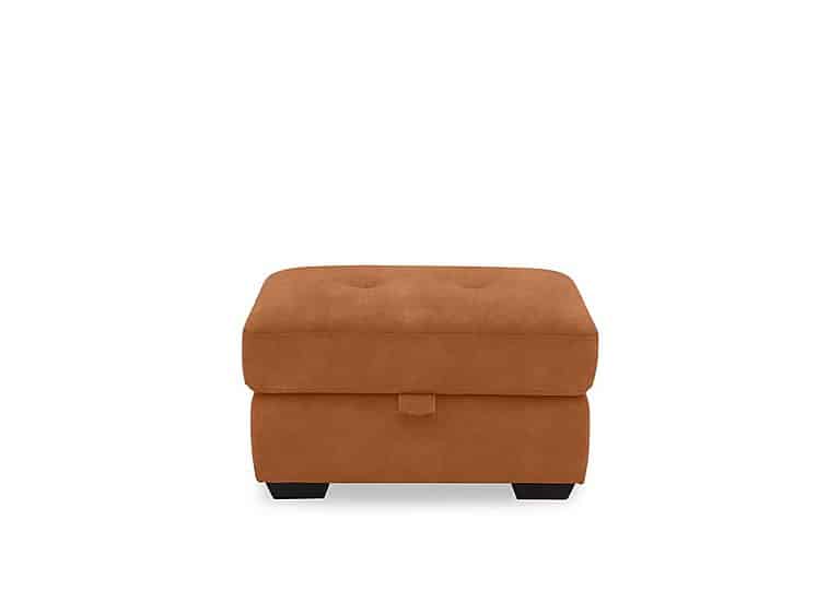Dinky Fabric Large Storage Footstool - Dexter Pumpkin