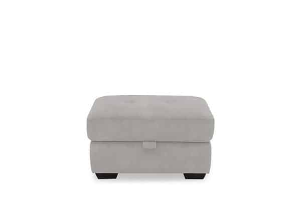 Dinky Fabric Large Storage Footstool  Dexter Stone | Bed Sava