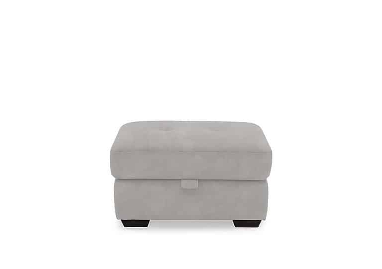 Dinky Fabric Large Storage Footstool - Dexter Stone