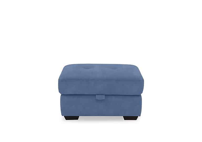 Dinky Fabric Large Storage Footstool - Dexter Wave