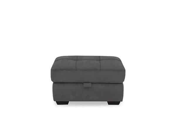 Dinky Fabric Large Storage Footstool  Manhattan Charcoal | Bed Sava