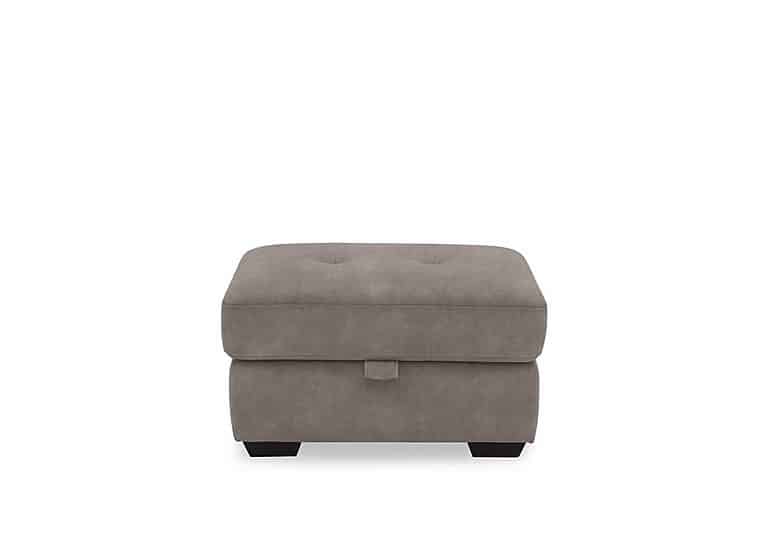 Dinky Fabric Large Storage Footstool - Marble Charcoal Grey