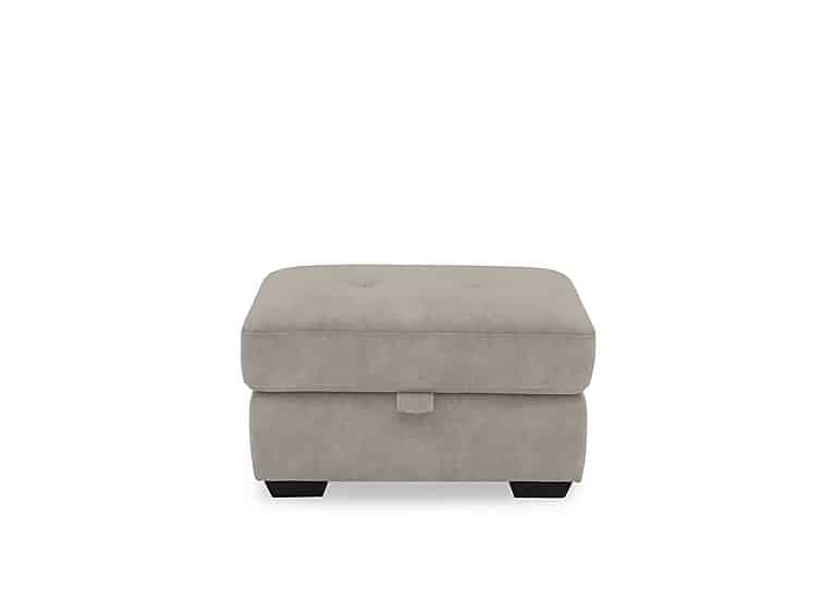 Dinky Fabric Large Storage Footstool - Marble Cream