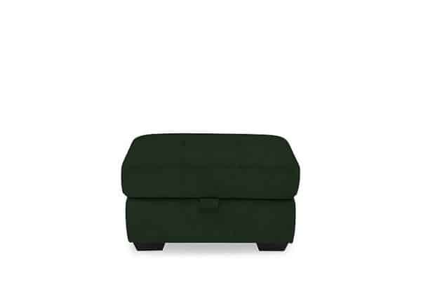Dinky Fabric Large Storage Footstool  Bottle Green | Bed Sava