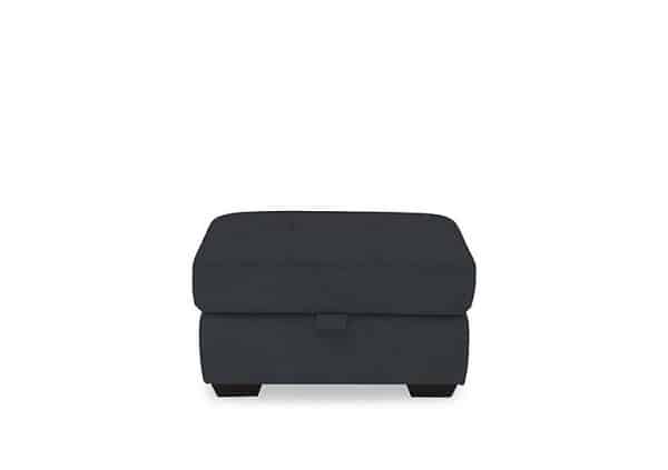 Dinky Fabric Large Storage Footstool  Opulence Charcoal | Bed Sava