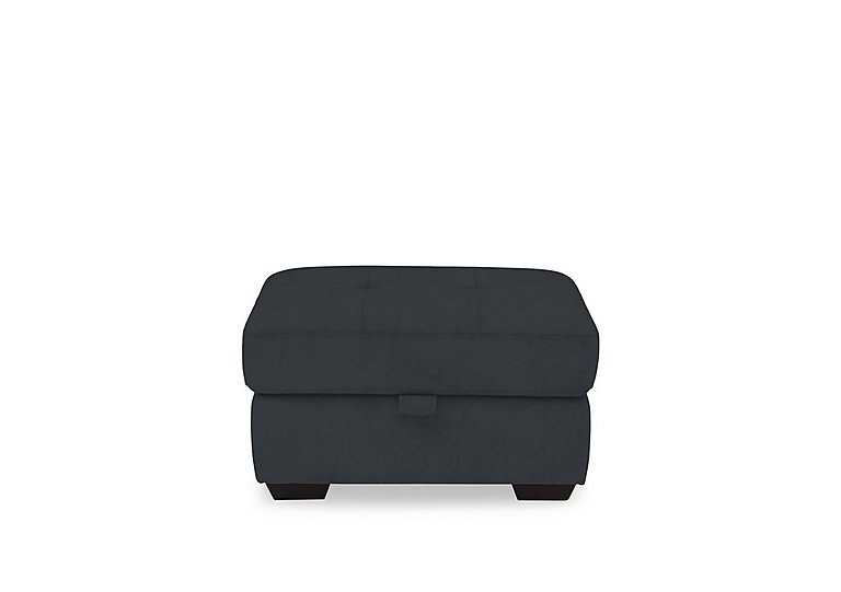 Dinky Fabric Large Storage Footstool - Opulence Charcoal