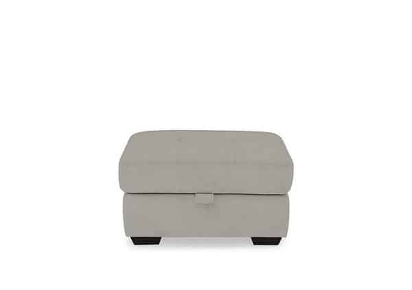 Dinky Fabric Large Storage Footstool  Opulence Silver | Bed Sava