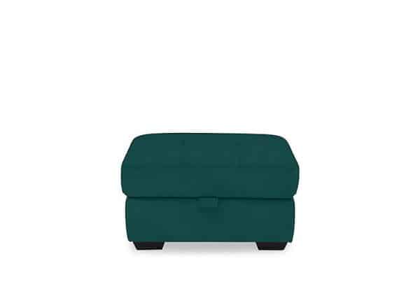 Dinky Fabric Large Storage Footstool  Opulence Teal | Bed Sava
