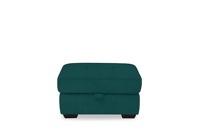 Dinky Fabric Large Storage Footstool - Opulence Teal