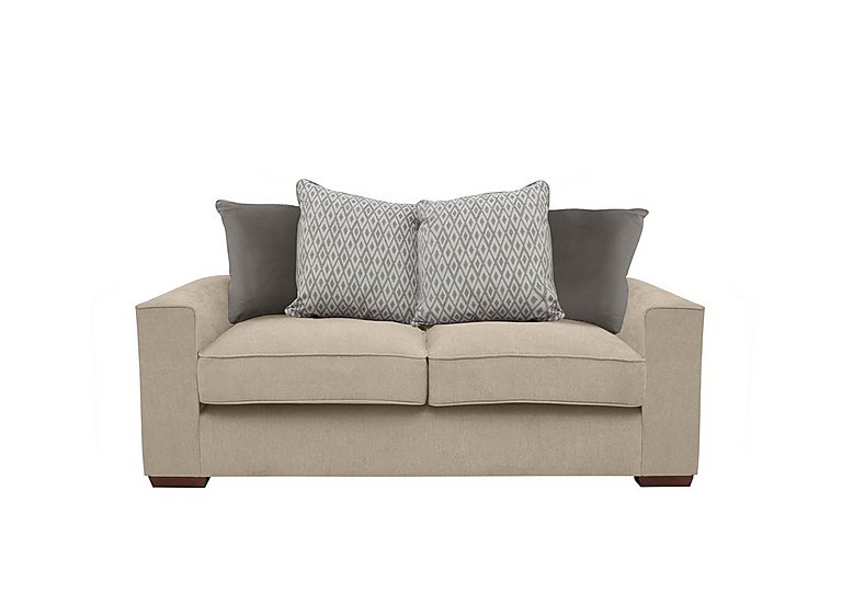 Cory 2 Seater Fabric Scatter Back Sofa - Cosmo Linen & Grey Pack