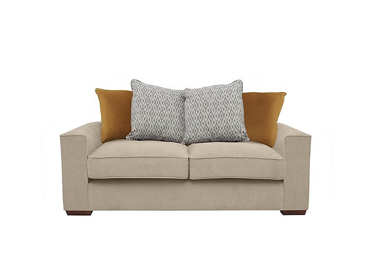 Cory 2 Seater Fabric Scatter Back Sofa - Cosmo Linen & Mustard Pack