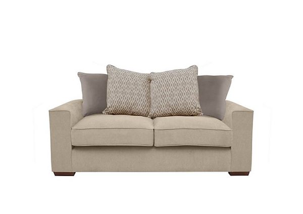 Cory 2 Seater Fabric Scatter Back Sofa  Cosmo Linen  Stone Pack | Bed Sava