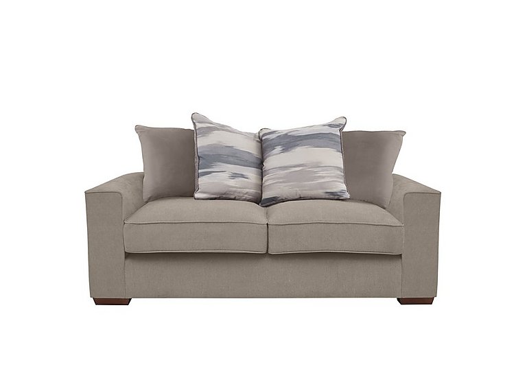 Cory 2 Seater Fabric Scatter Back Sofa - Cosmo Mist & Natural Pack
