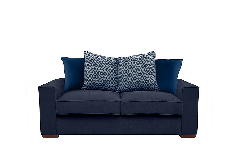 Cory 2 Seater Fabric Scatter Back Sofa - Cosmo Navy & Blue Pack