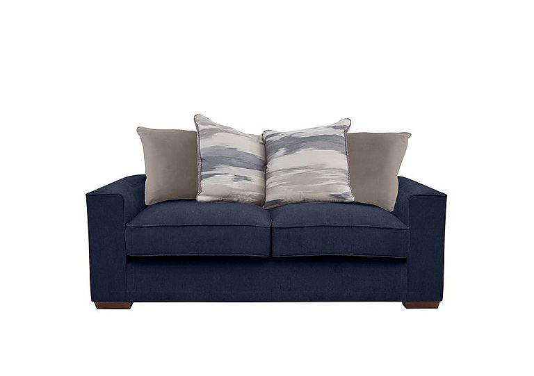 Cory 2 Seater Fabric Scatter Back Sofa - Cosmo Navy & Natural Pack