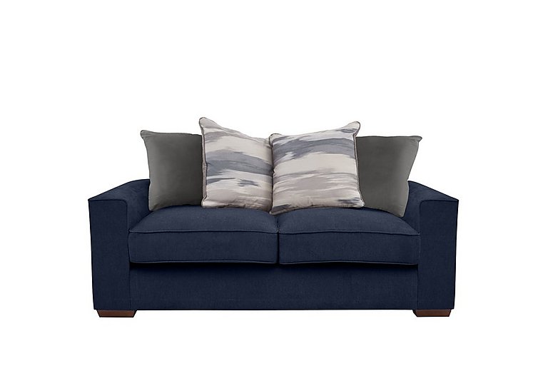 Cory 2 Seater Fabric Scatter Back Sofa - Cosmo Navy & Slate Pack