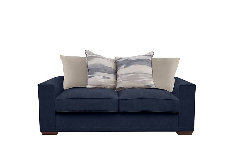 Cory 2 Seater Fabric Scatter Back Sofa - Cosmo Navy & Taupe Pack