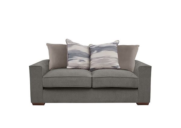 Cory 2 Seater Fabric Scatter Back Sofa  Cosmo Pewter  Natural Pack | Bed Sava