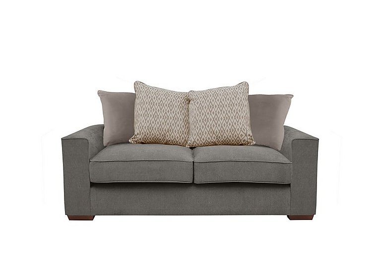 Cory 2 Seater Fabric Scatter Back Sofa - Cosmo Pewter & Stone Pack