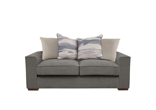 Cory 2 Seater Fabric Scatter Back Sofa  Cosmo Pewter  Taupe Pack | Bed Sava
