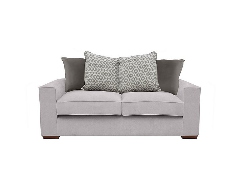 Cory 2 Seater Fabric Scatter Back Sofa - Cosmo Silver & Grey Pack