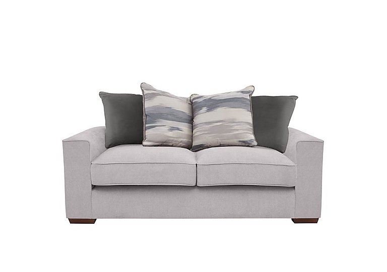 Cory 2 Seater Fabric Scatter Back Sofa - Cosmo Silver & Slate Pack