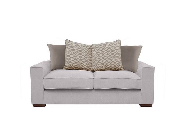Cory 2 Seater Fabric Scatter Back Sofa  Cosmo Silver  Stone Pack | Bed Sava