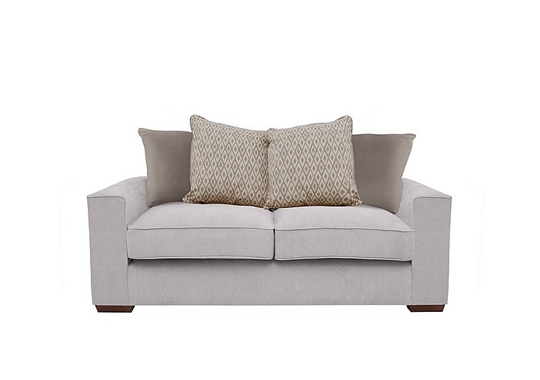 Cory 2 Seater Fabric Scatter Back Sofa - Cosmo Silver & Stone Pack