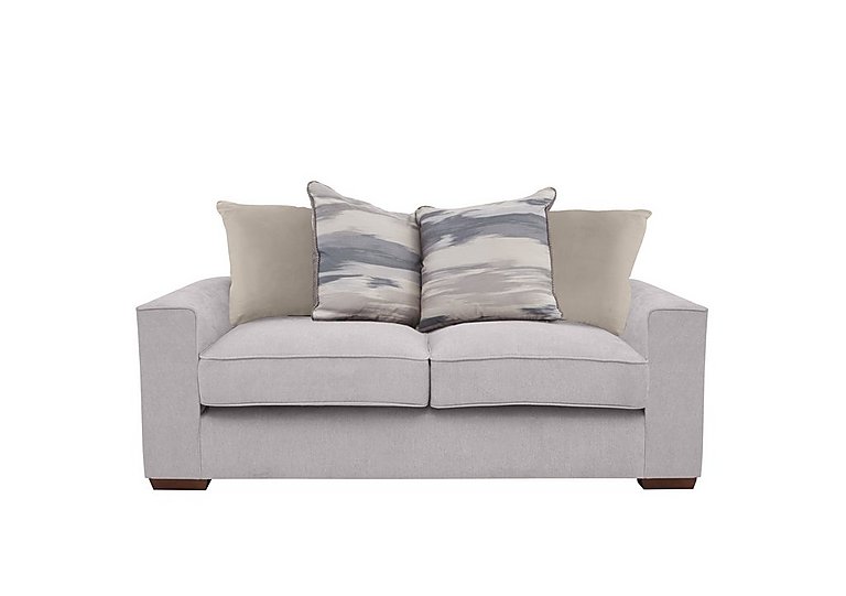 Cory 2 Seater Fabric Scatter Back Sofa - Cosmo Silver & Taupe Pack