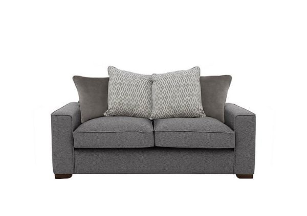 Cory 2 Seater Fabric Scatter Back Sofa  Dallas Charcoal  Grey Pack | Bed Sava