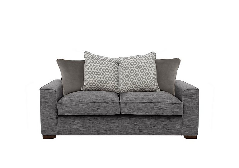 Cory 2 Seater Fabric Scatter Back Sofa - Dallas Charcoal & Grey Pack