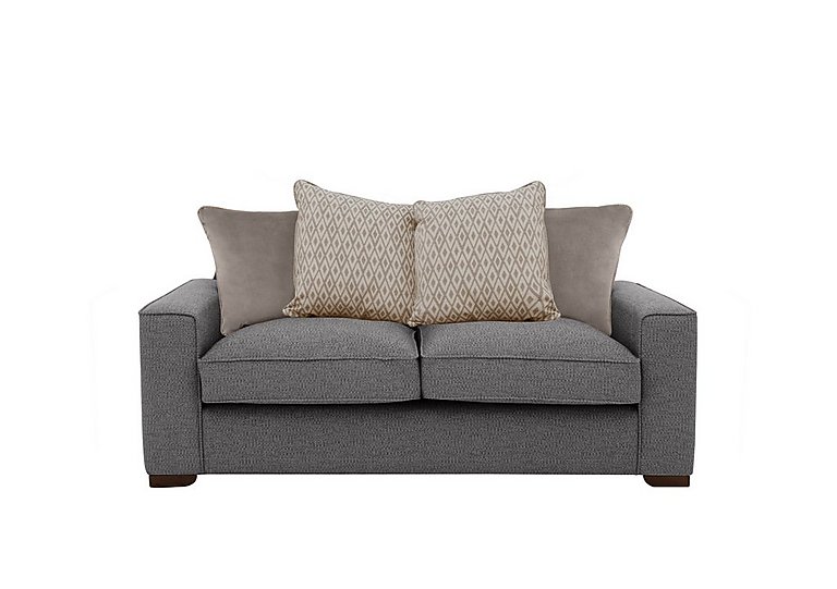 Cory 2 Seater Fabric Scatter Back Sofa - Dallas Charcoal & Stone Pack