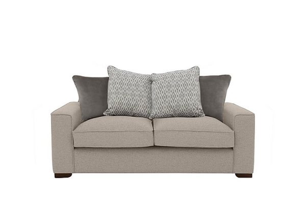 Cory 2 Seater Fabric Scatter Back Sofa  Dallas Natural  Grey Pack | Bed Sava