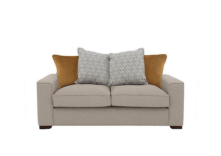Cory 2 Seater Fabric Scatter Back Sofa - Dallas Natural & Mustard Pack