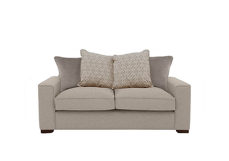 Cory 2 Seater Fabric Scatter Back Sofa - Dallas Natural & Stone Pack