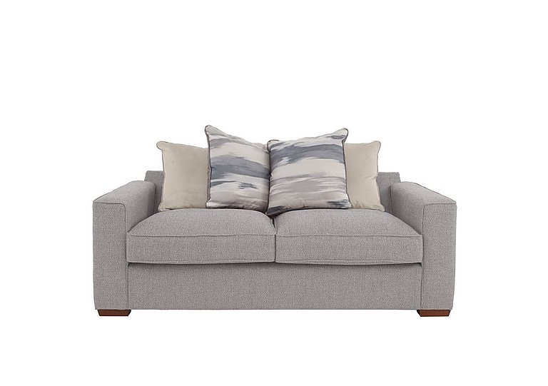 Cory 2 Seater Fabric Scatter Back Sofa - Dallas Silver & Cream Pack